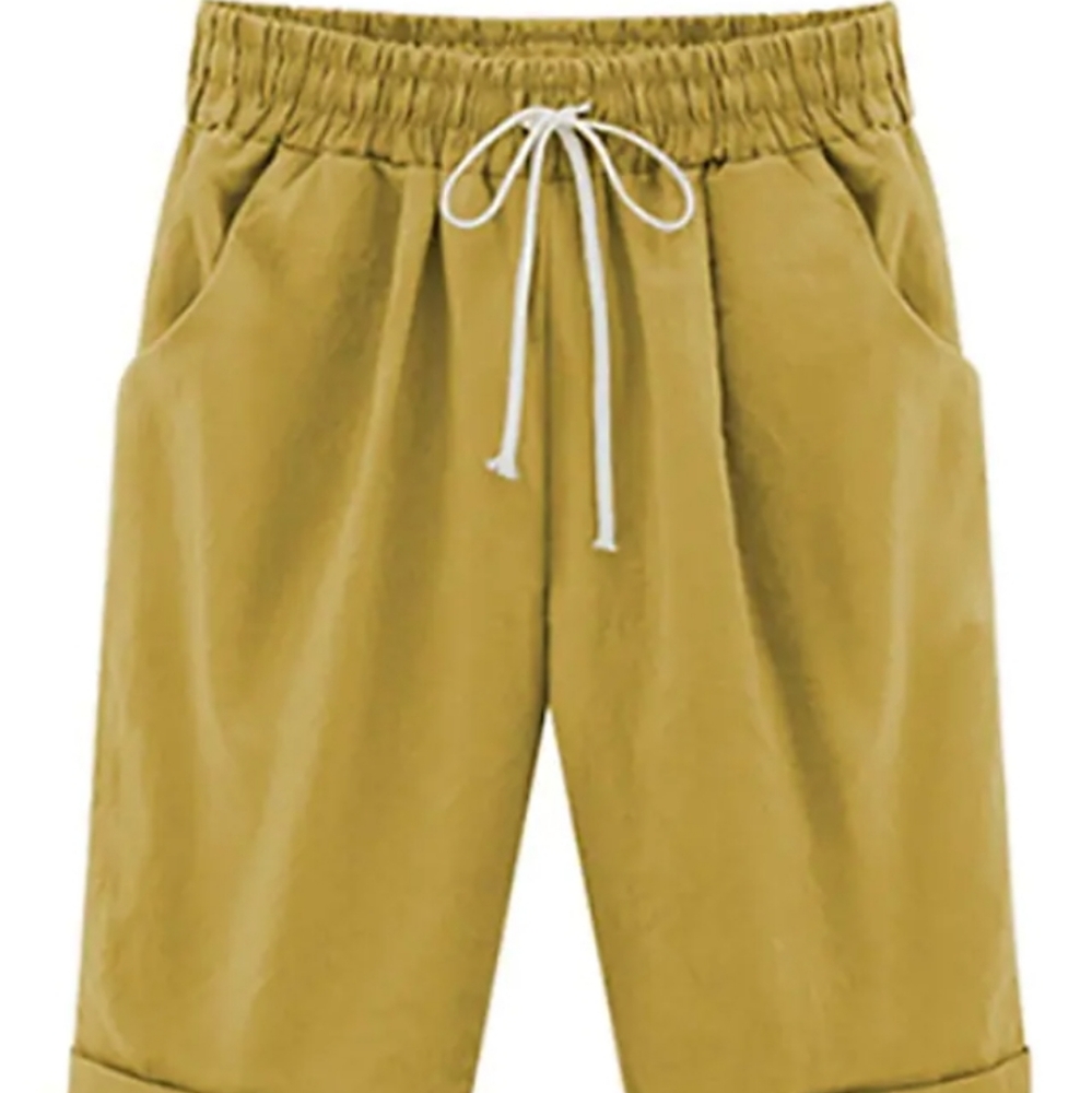Women's Medium Basic Soft Shorts Classic Drawstring with pockets NWT [4]